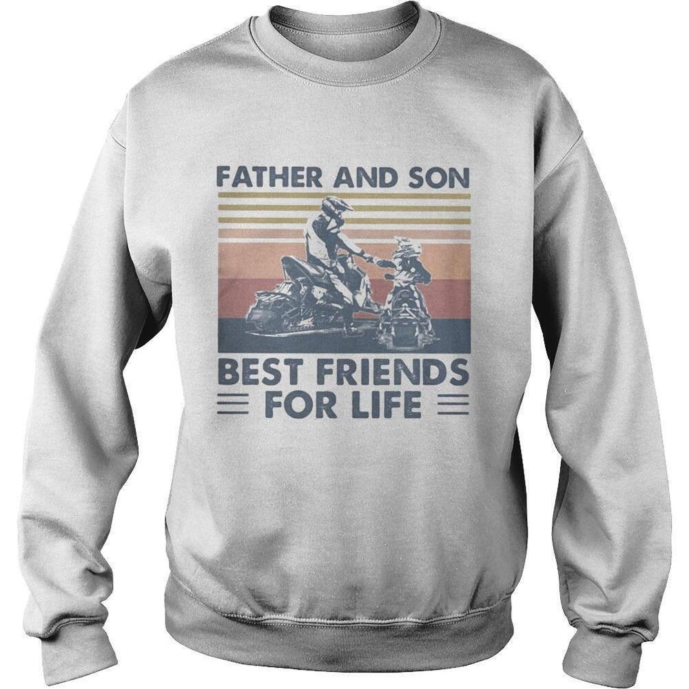 Snowmobile Father And Son Best Friends For LifeRetro Sweatshirt